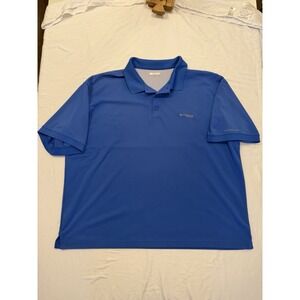 Columbia PFG Omni Shade Perfect Cast Polo Shirt Mens 4XL Blue Fishing Outdoor
